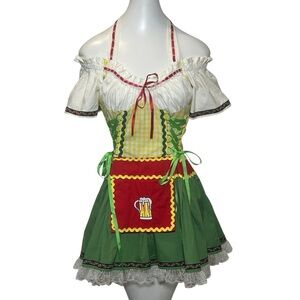 Forplay M / L Frauline Oktoberfest Beer Wench Costume Bavarian Maid Garden Girl